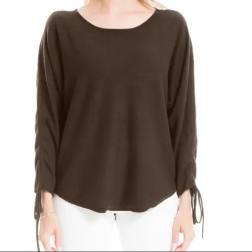 NEW Max Studio Ruched Dolman Sleeve Top